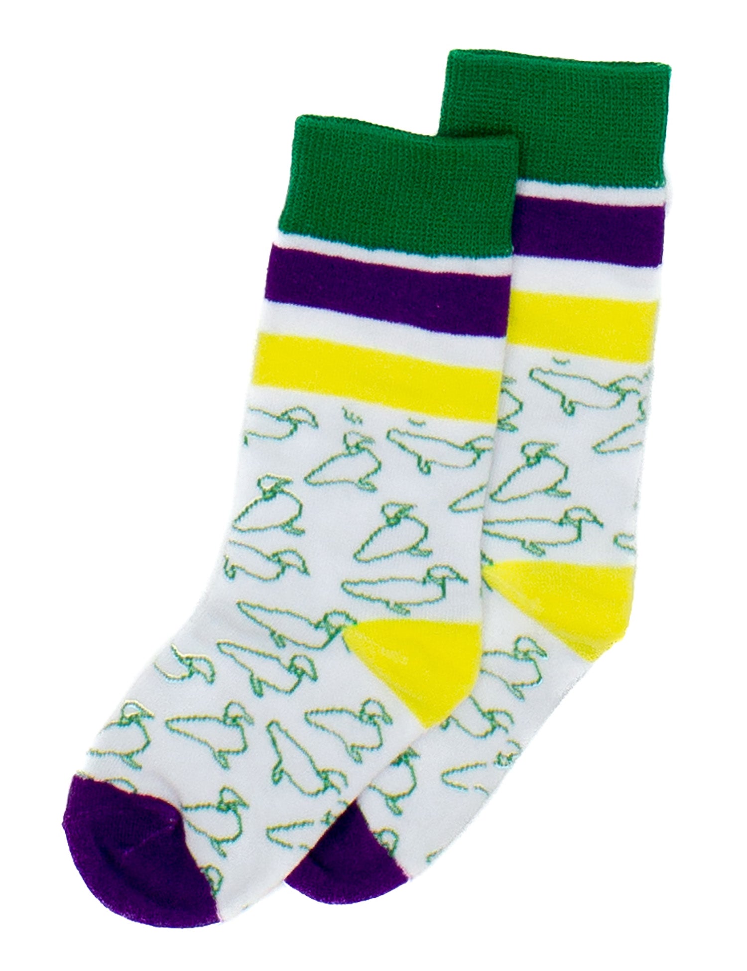 Boys Lucky Duck Sock Mardi Gras