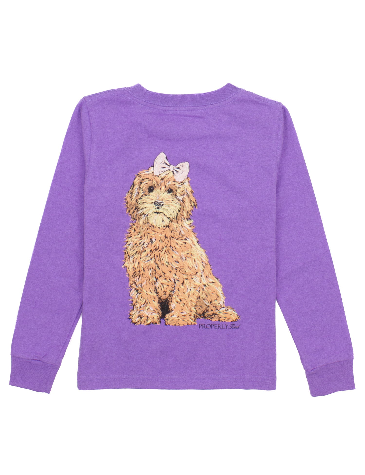 Girls Goldendoodle LS Light Purple