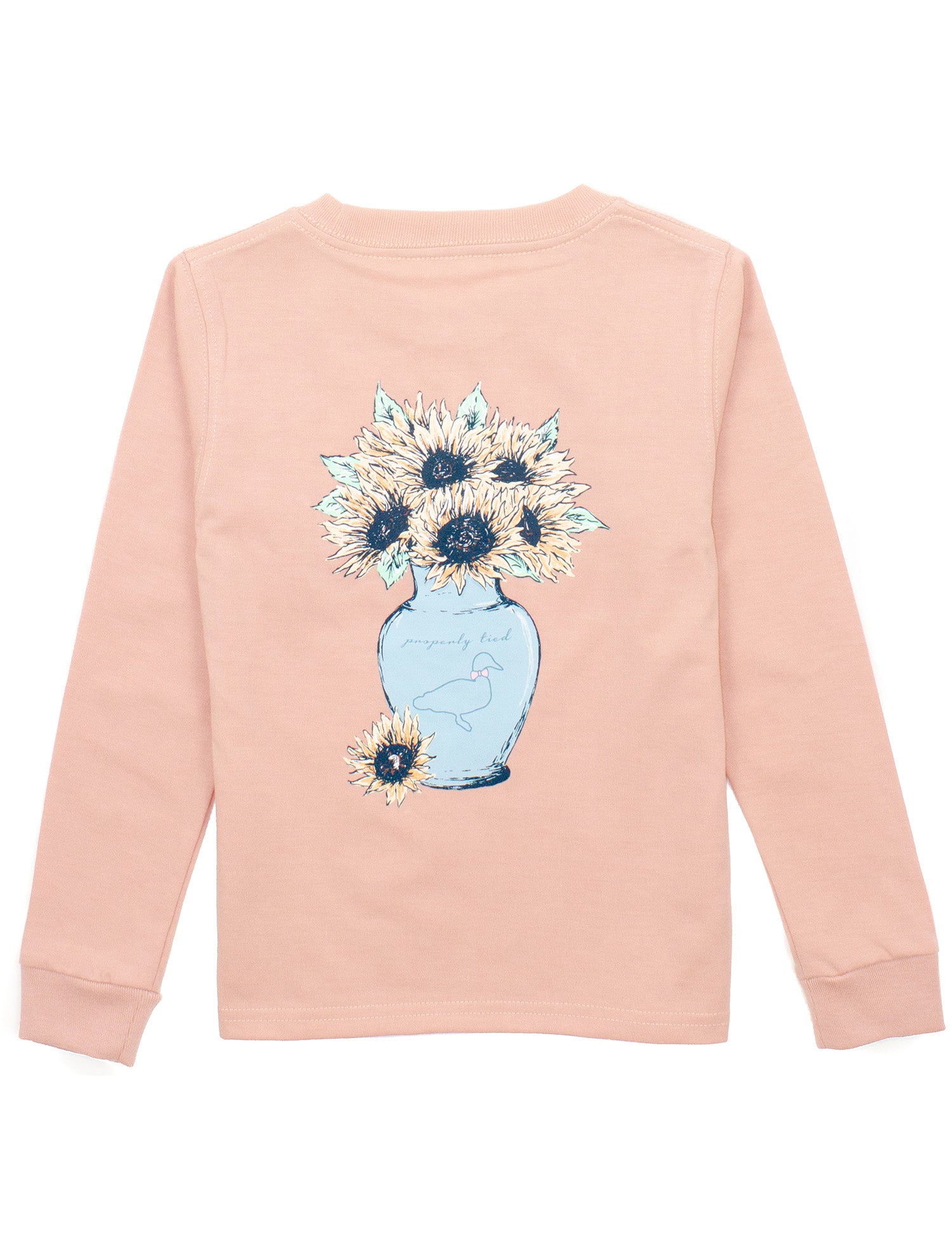 Girls Sunflower Bouquet LS Peach