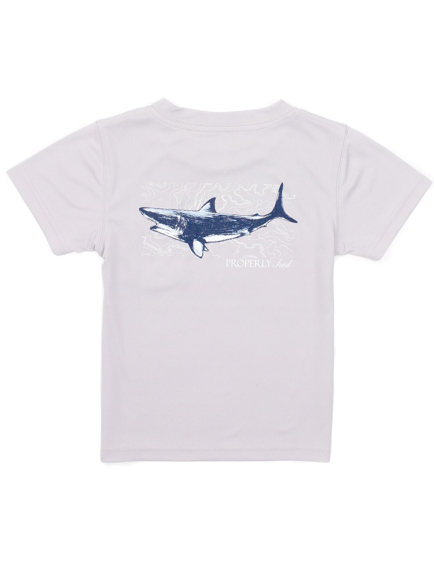 Boys Performance Tee SS Topo Shark Ice Grey