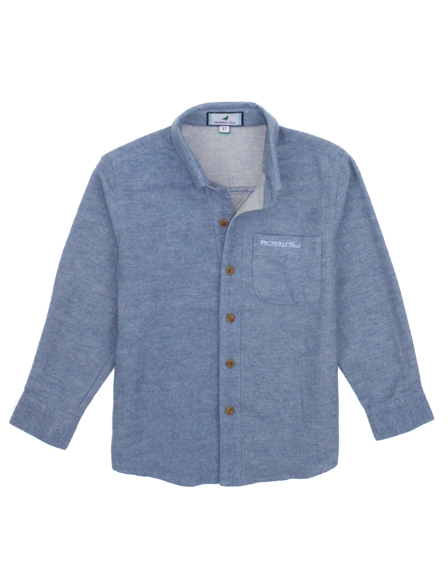 Boys Breeze Shirt LS Washed Blue