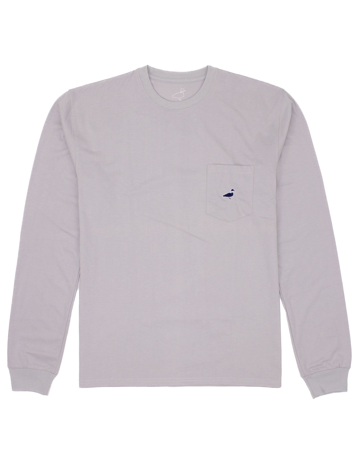 Parker Pocket Tee LS Ice Grey