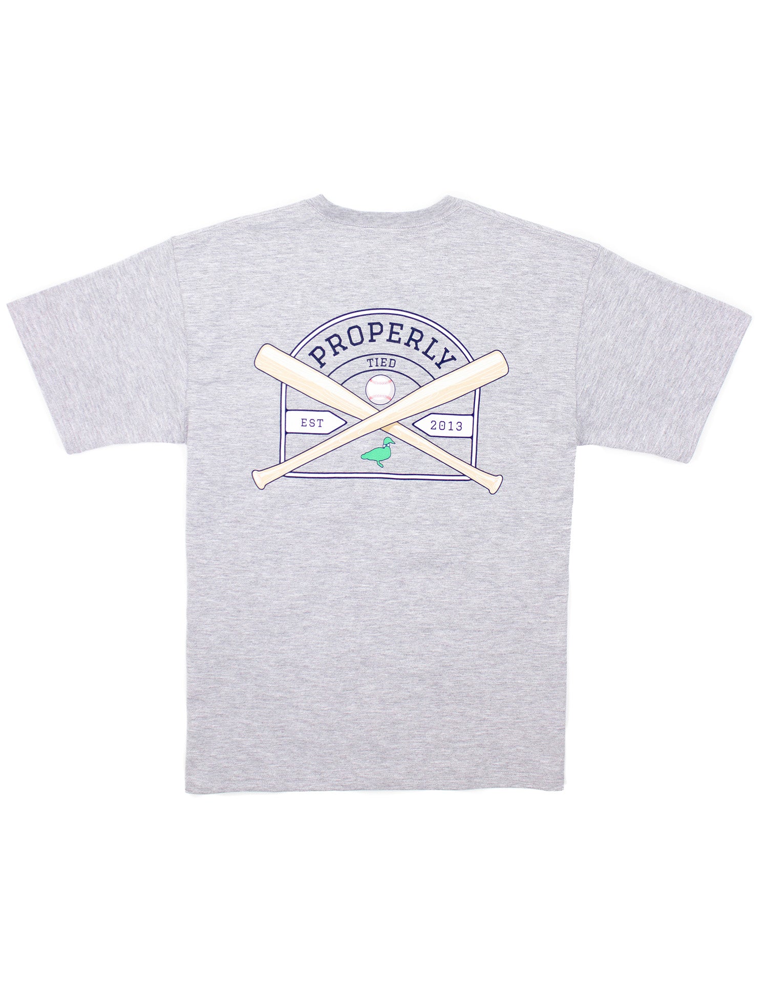 Baseball Shield SS Light Heather Grey