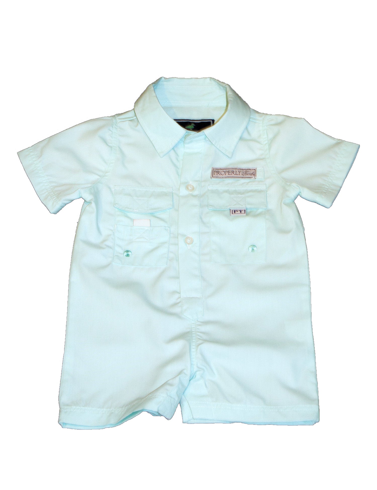 Baby Performance Fishing Shortall Seafoam