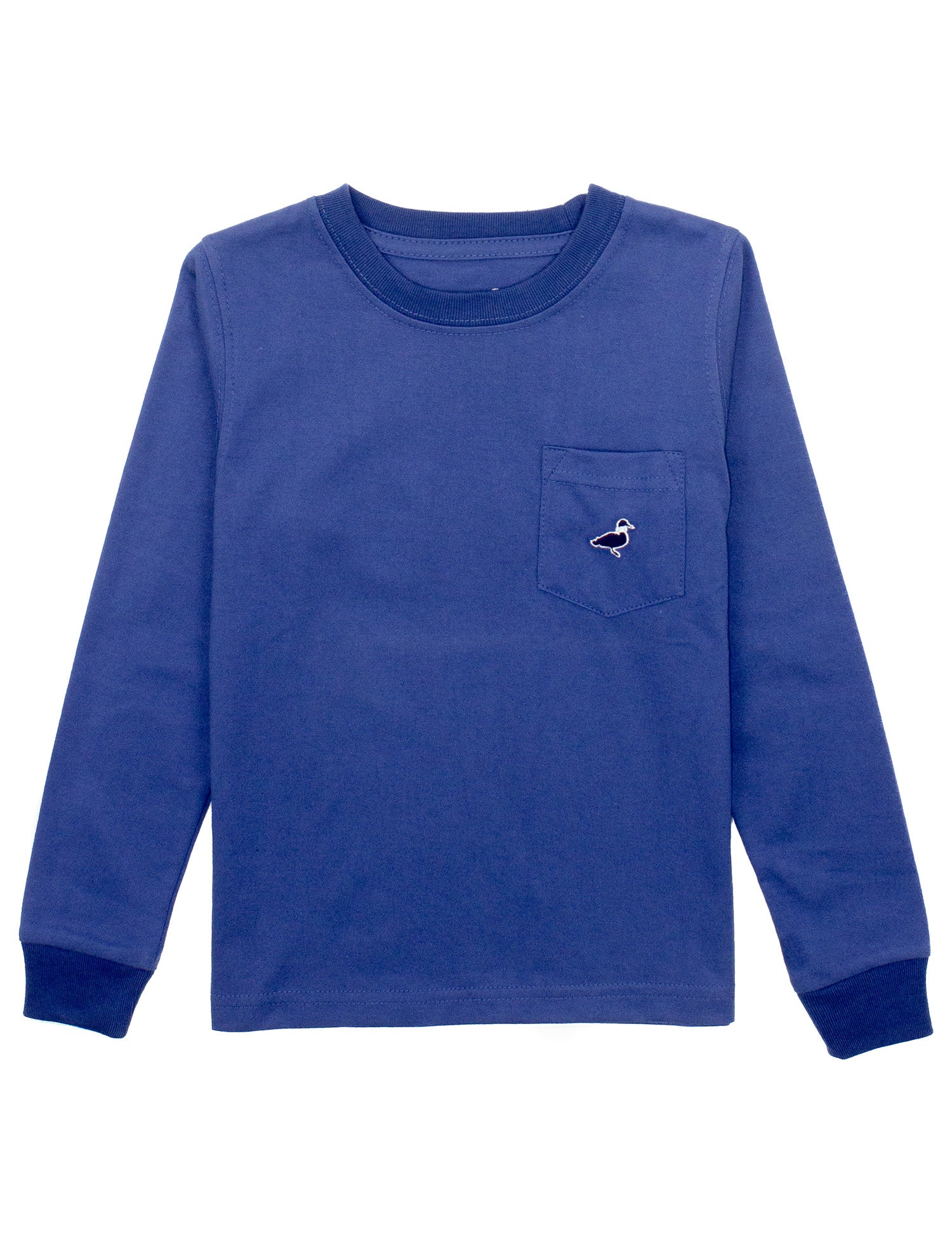 Boys Parker Pocket Tee LS River Blue