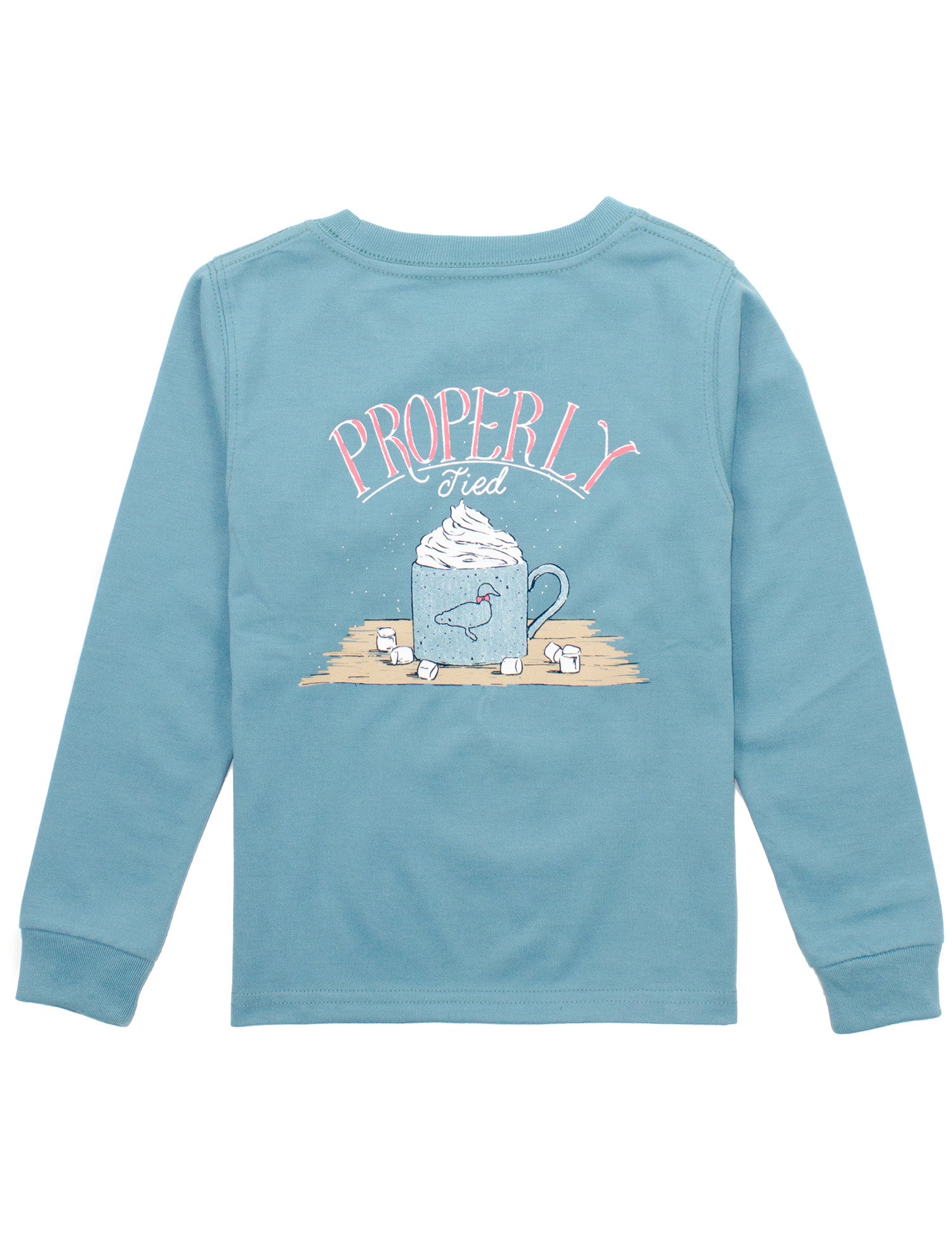 Girls Hot Cocoa LS Coastal Sky