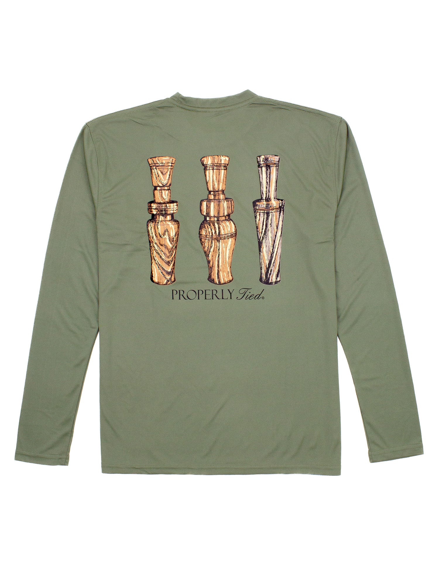 Performance Tee LS Duck Calls Olive