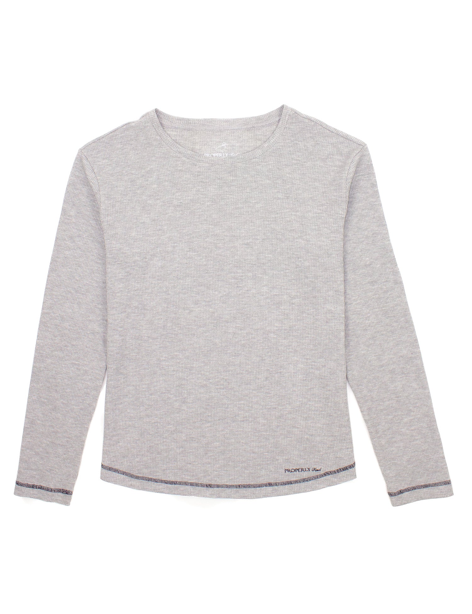 Sophie Waffle Tee Light Heather Grey