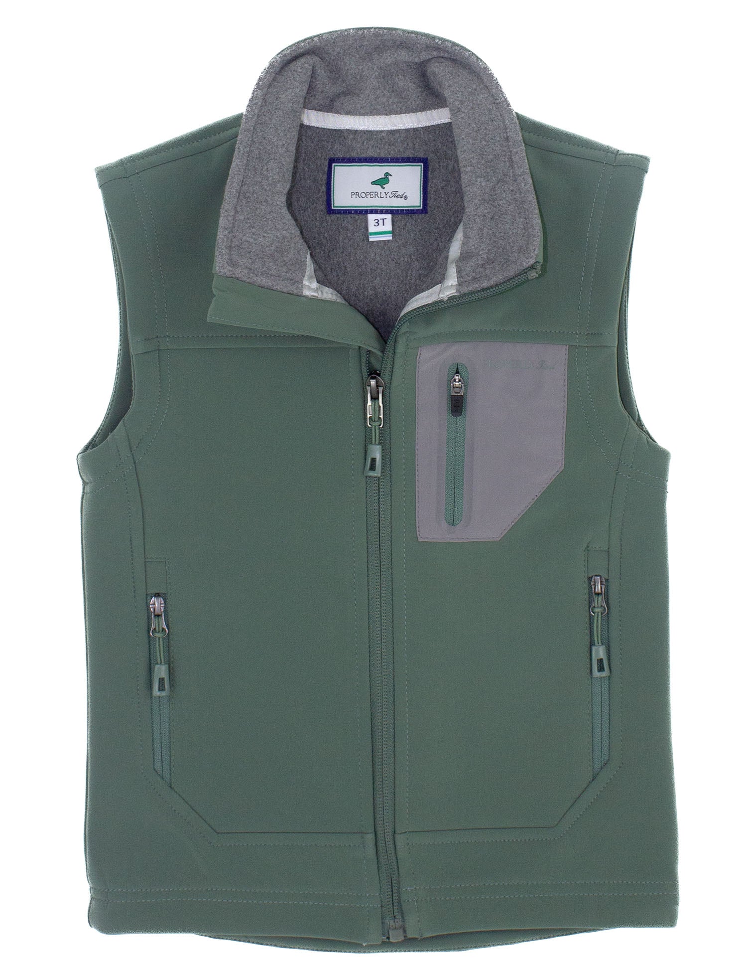 Boys Peak Softshell Vest Ivy