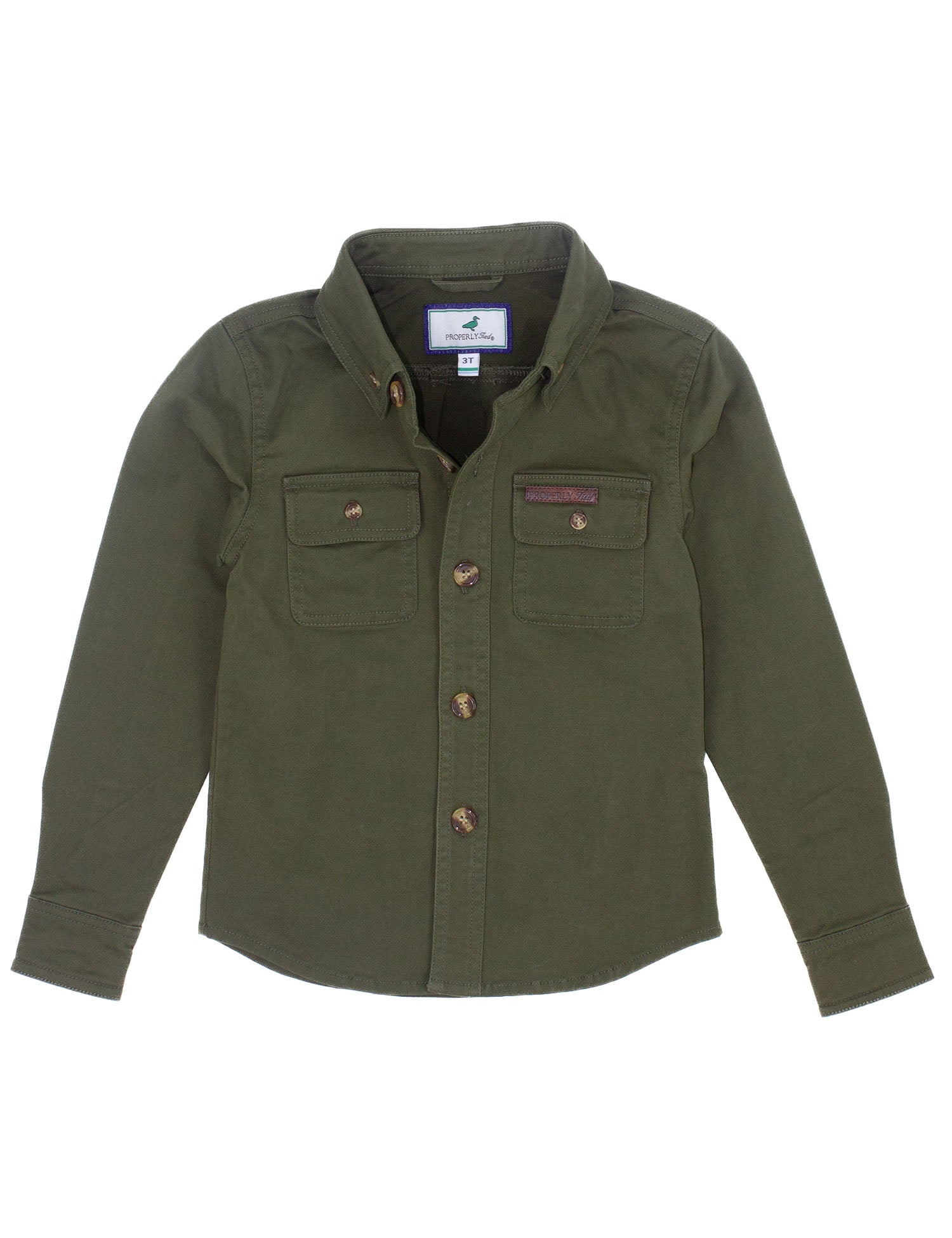 Boys Harvest Workshirt Olive