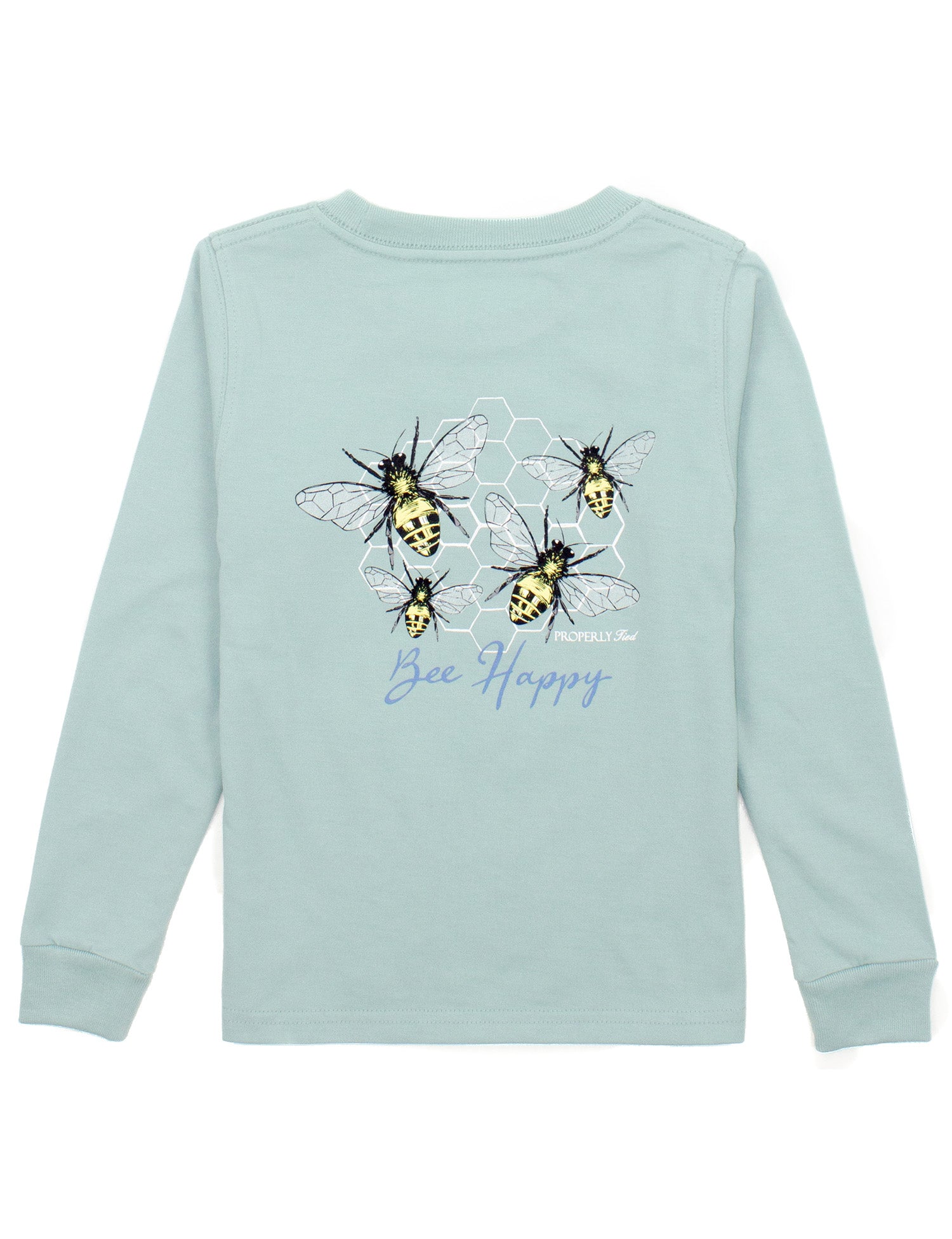 Girls Bee Happy LS Marine Mist