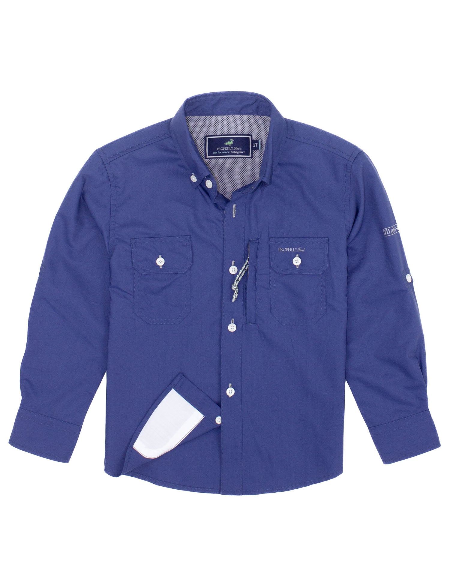 Boys Offshore Fishing Shirt River Blue