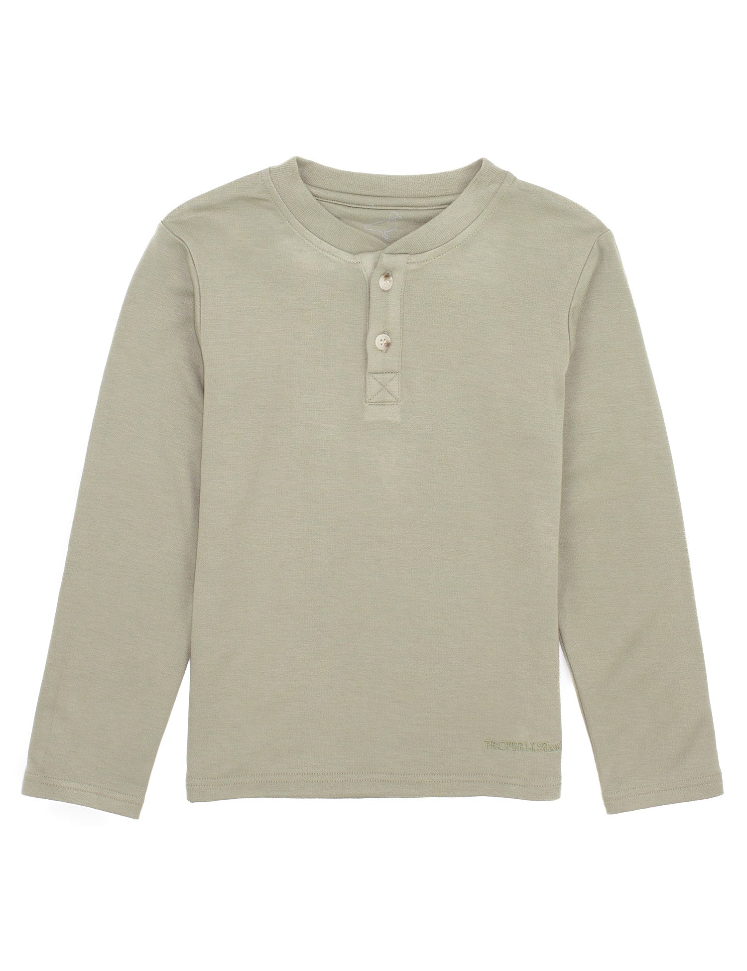 Boys Shoreline Henley LS Cedar