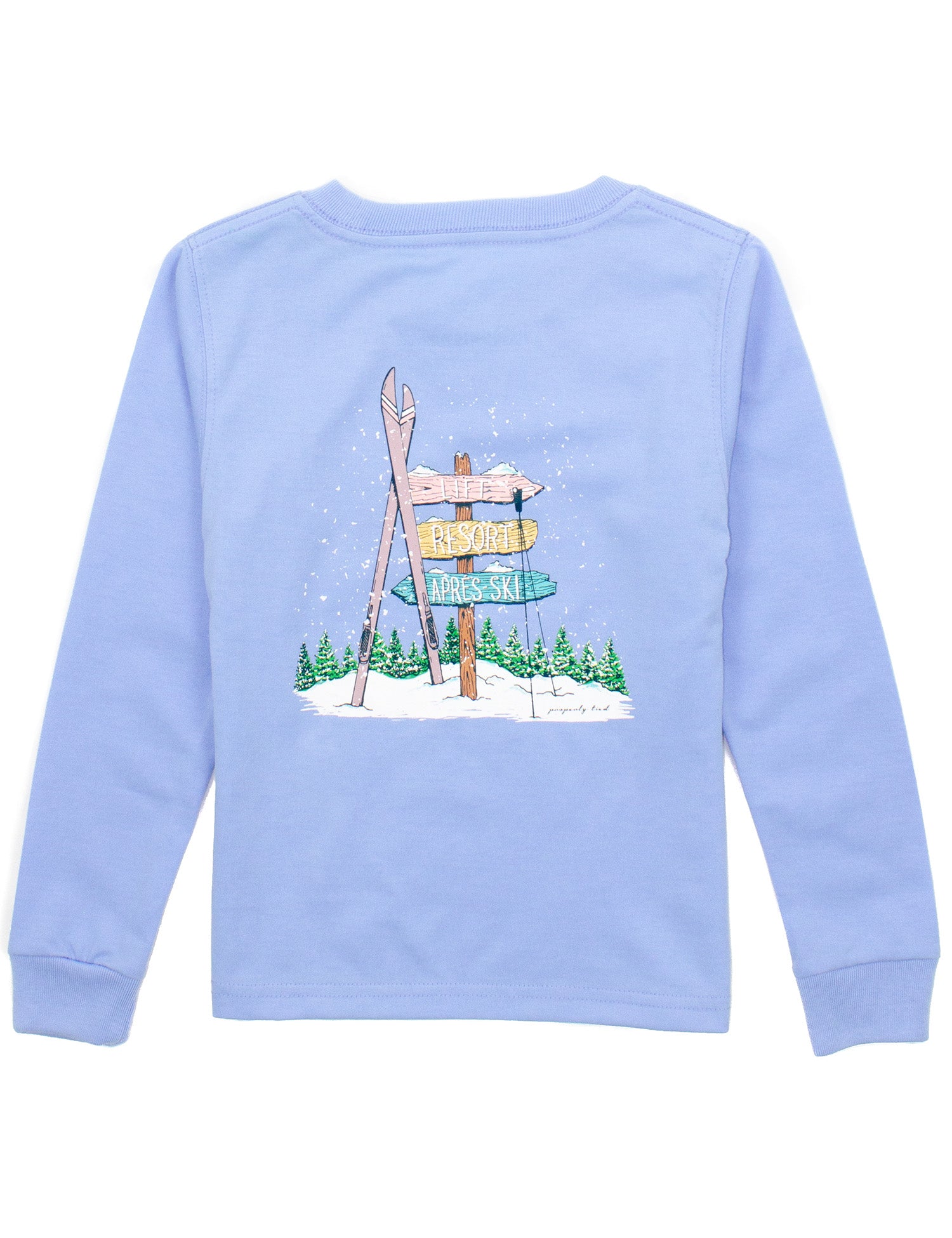 Girls Ski Directions LS Light Blue