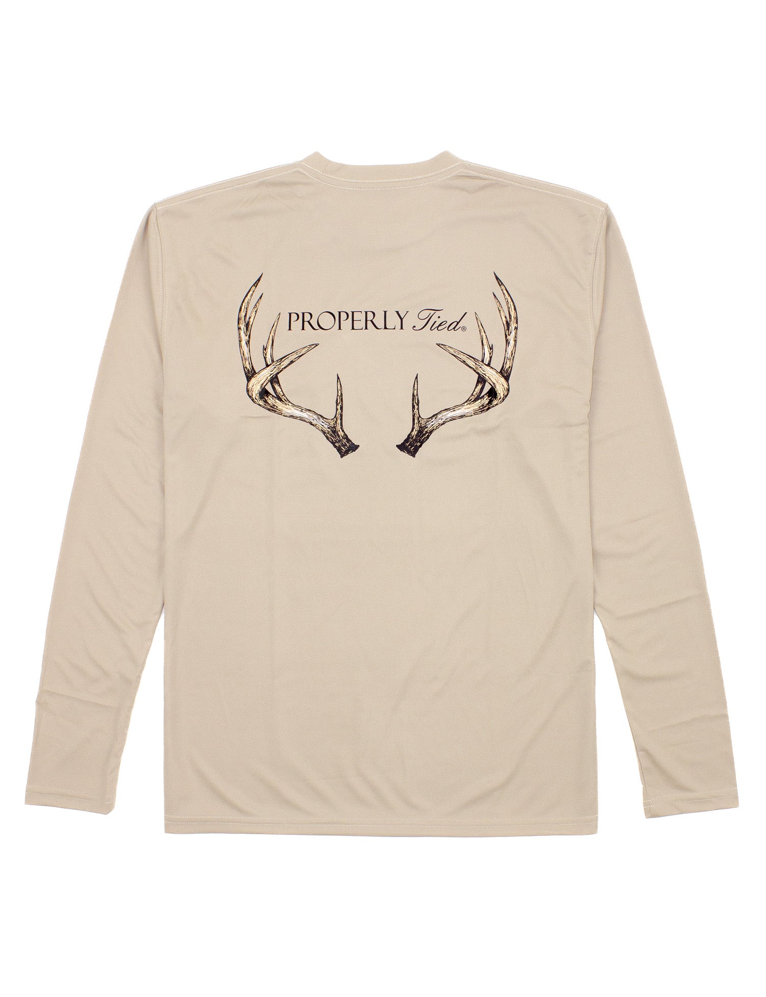 Performance Tee LS Vintage Antler Sand