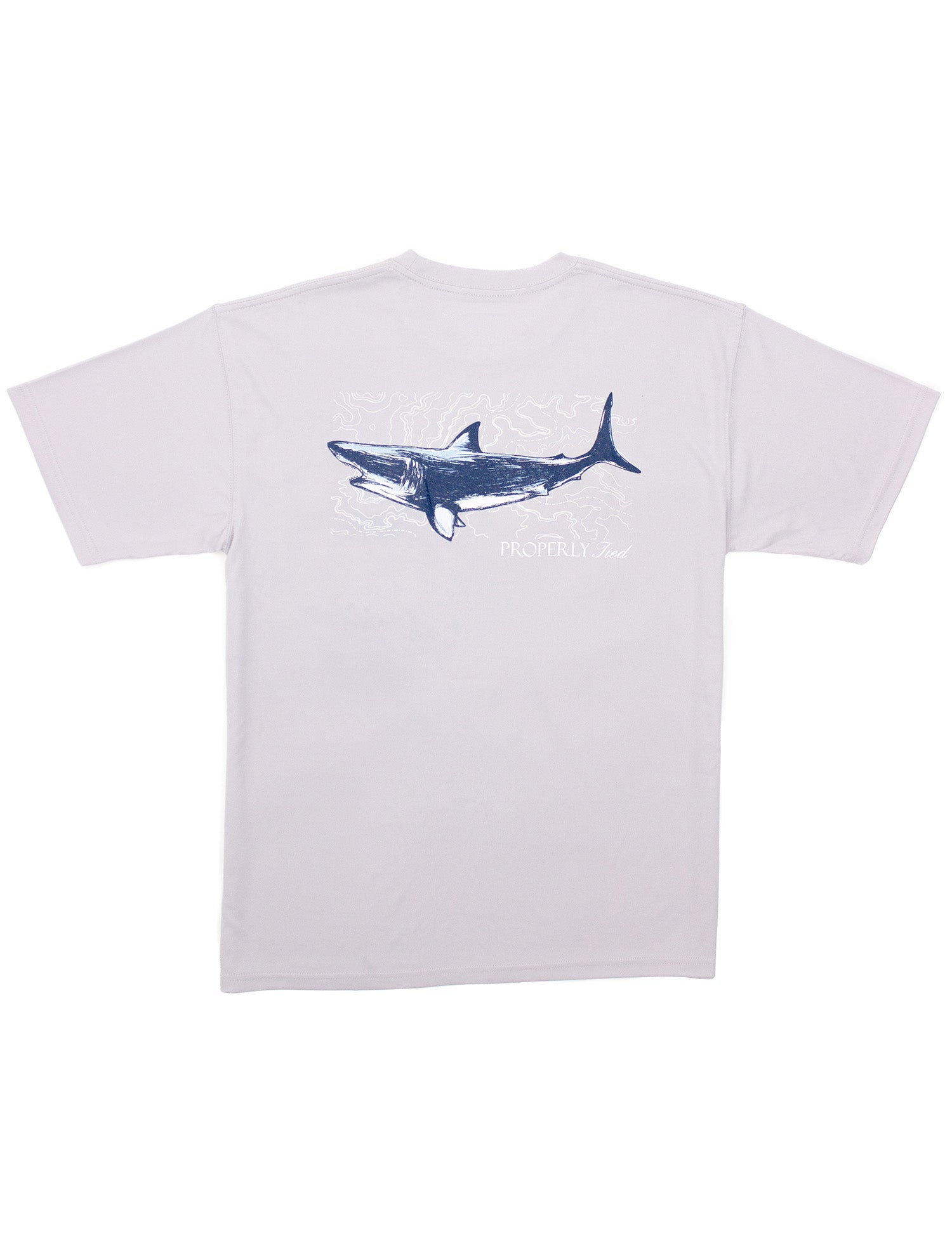 Performance Tee SS Topo Shark Ice Grey