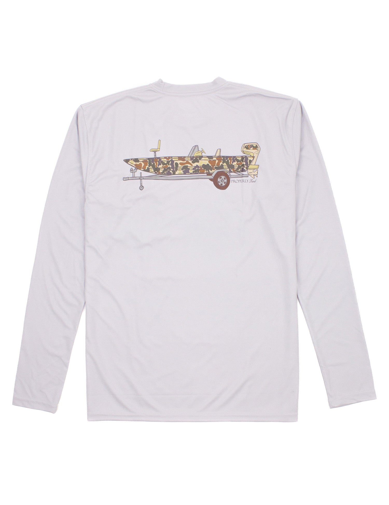 Performance Tee LS Camo Boat Ice Grey