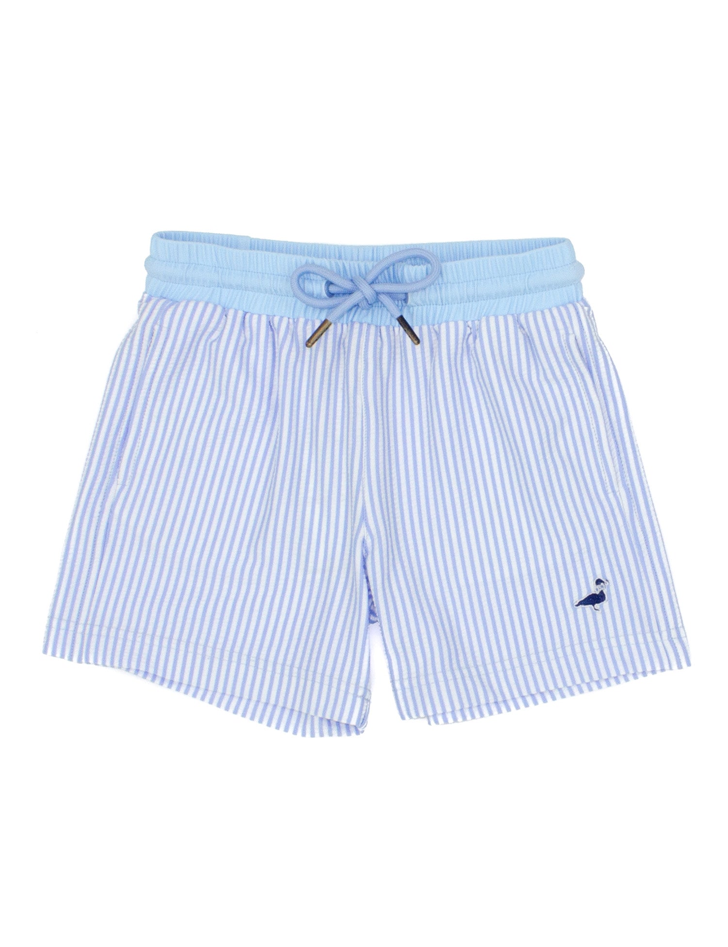 Boys Alex Swim Short Blue Seersucker