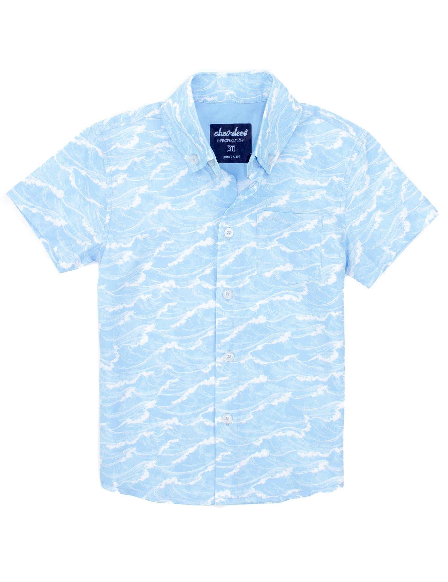 Boys Shordees Summer Shirt White Cap