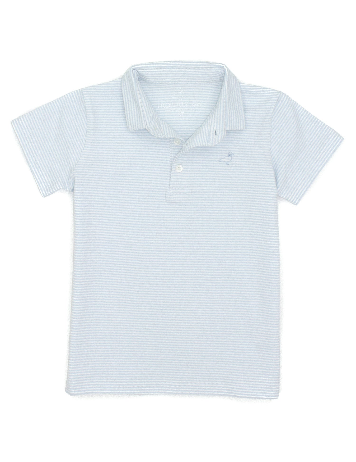 Boys Jackson Polo Powder Blue Stripe