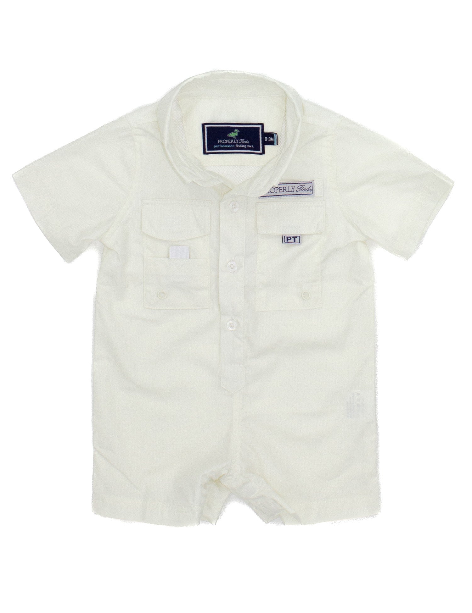 Baby Performance Fishing Shortall Pale Yellow