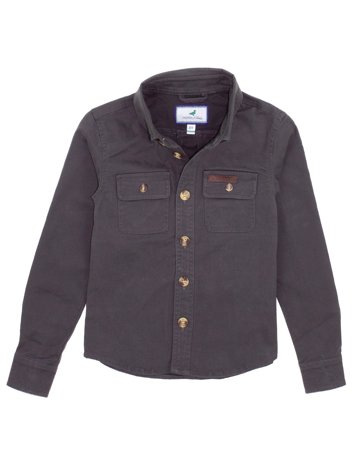 Boys Harvest Workshirt Charcoal