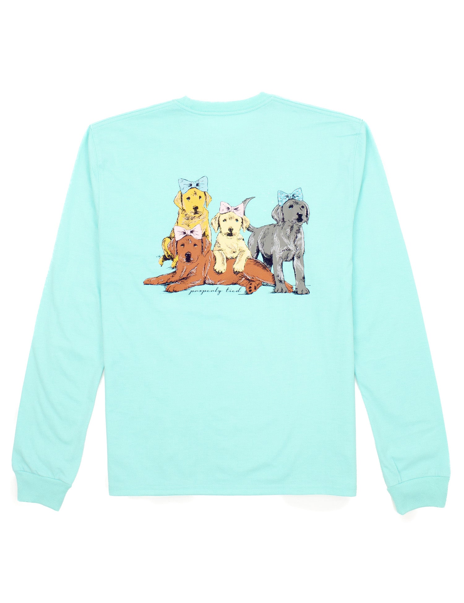 Puppy Pile LS Seafoam