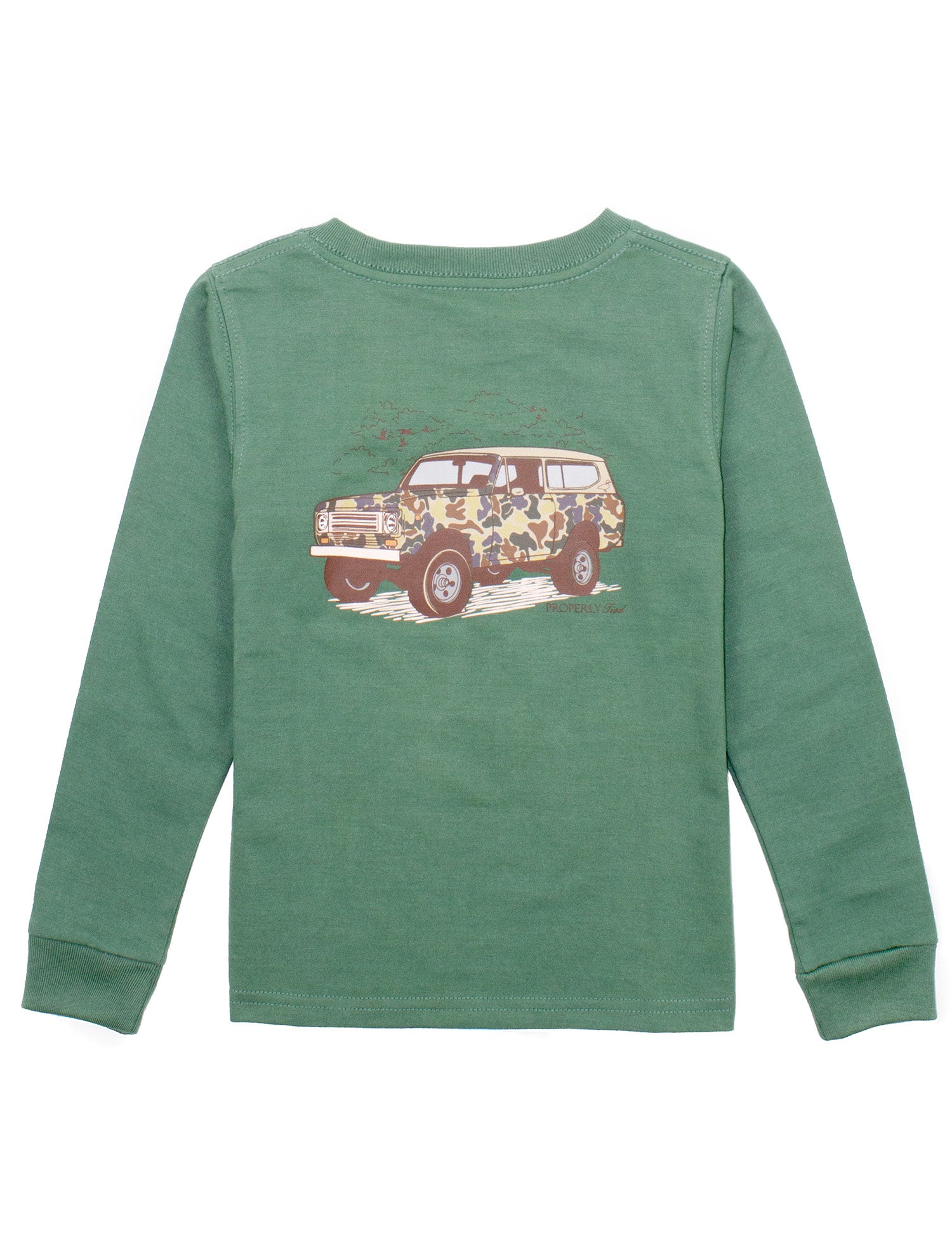 Boys Camo Truck LS Fern Green