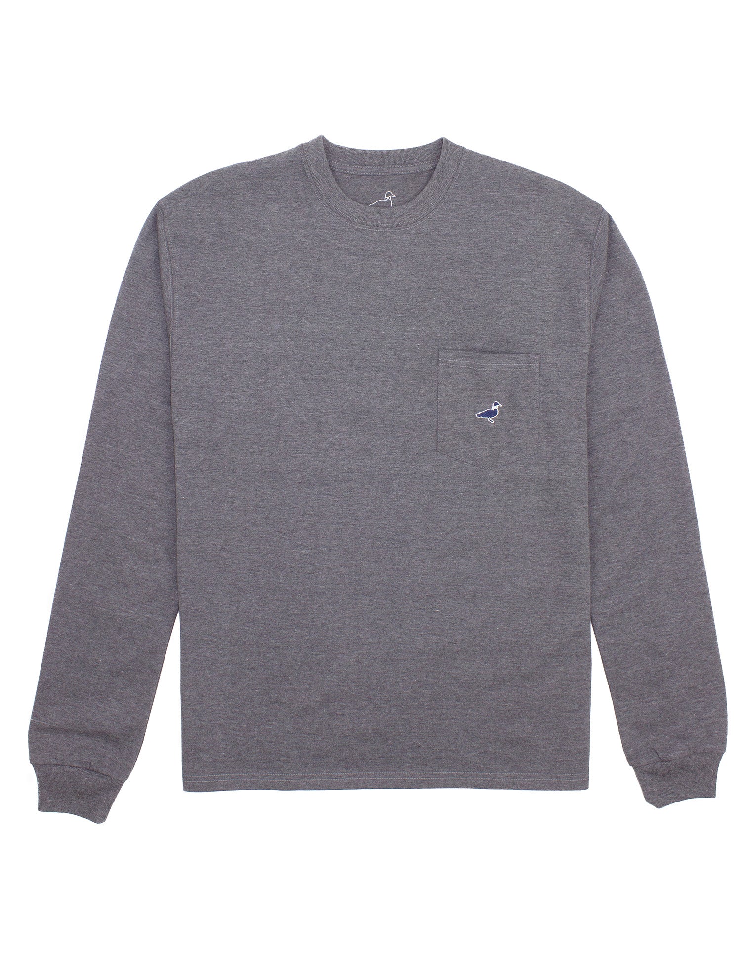 Parker Pocket Tee LS Dark Heather Grey