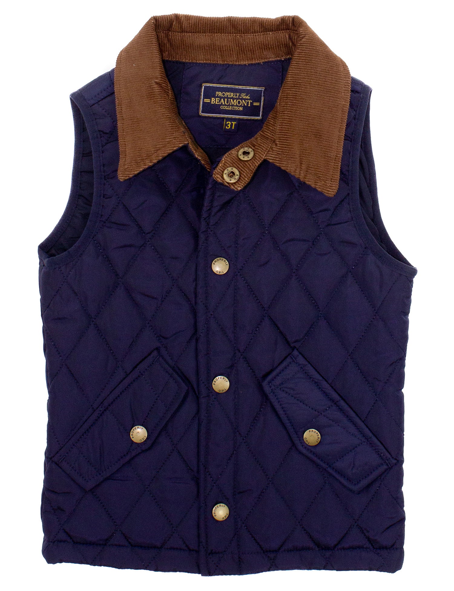 Boys Beaumont Vest Navy