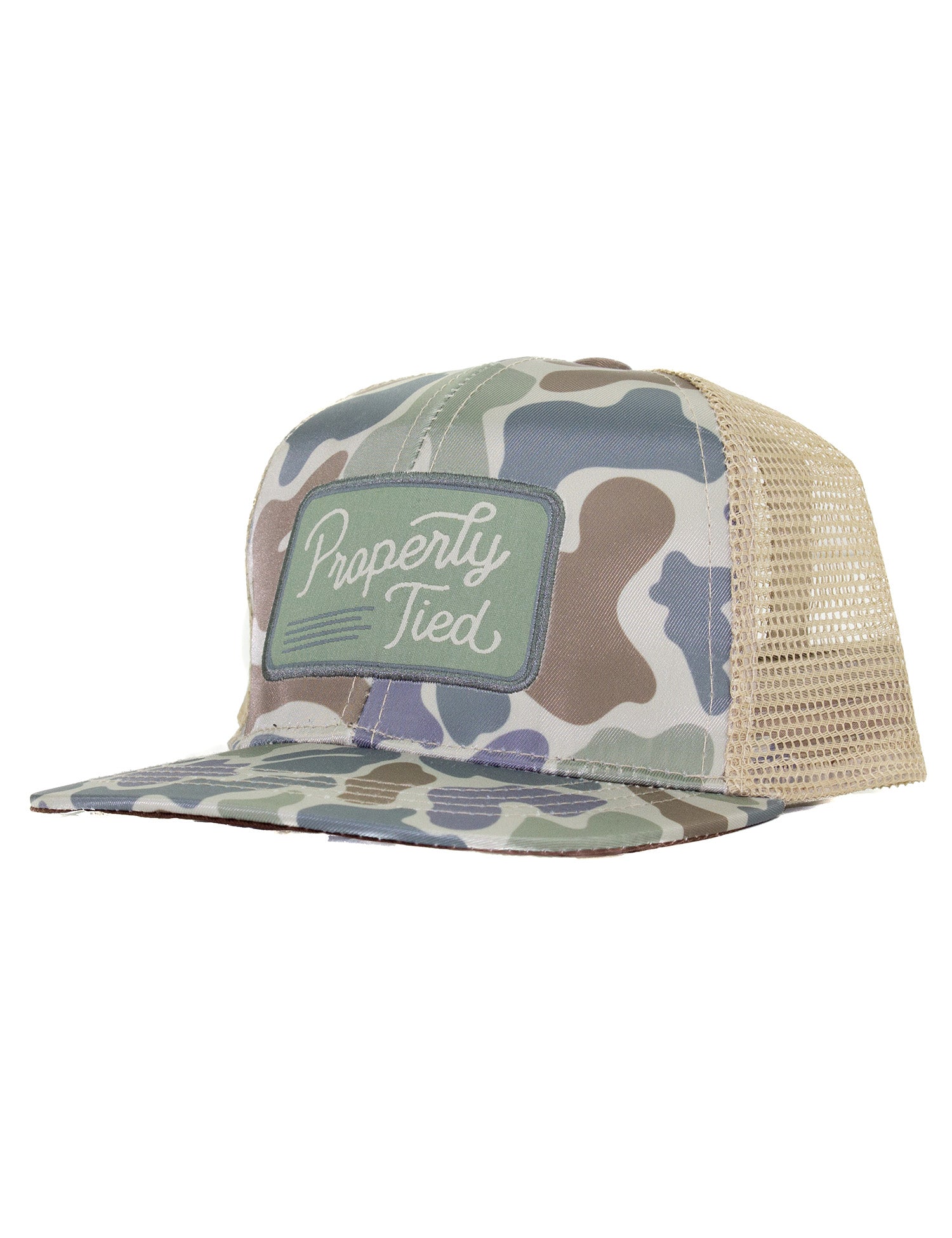 Boys Sportsman Trucker Hat Vintage Camo