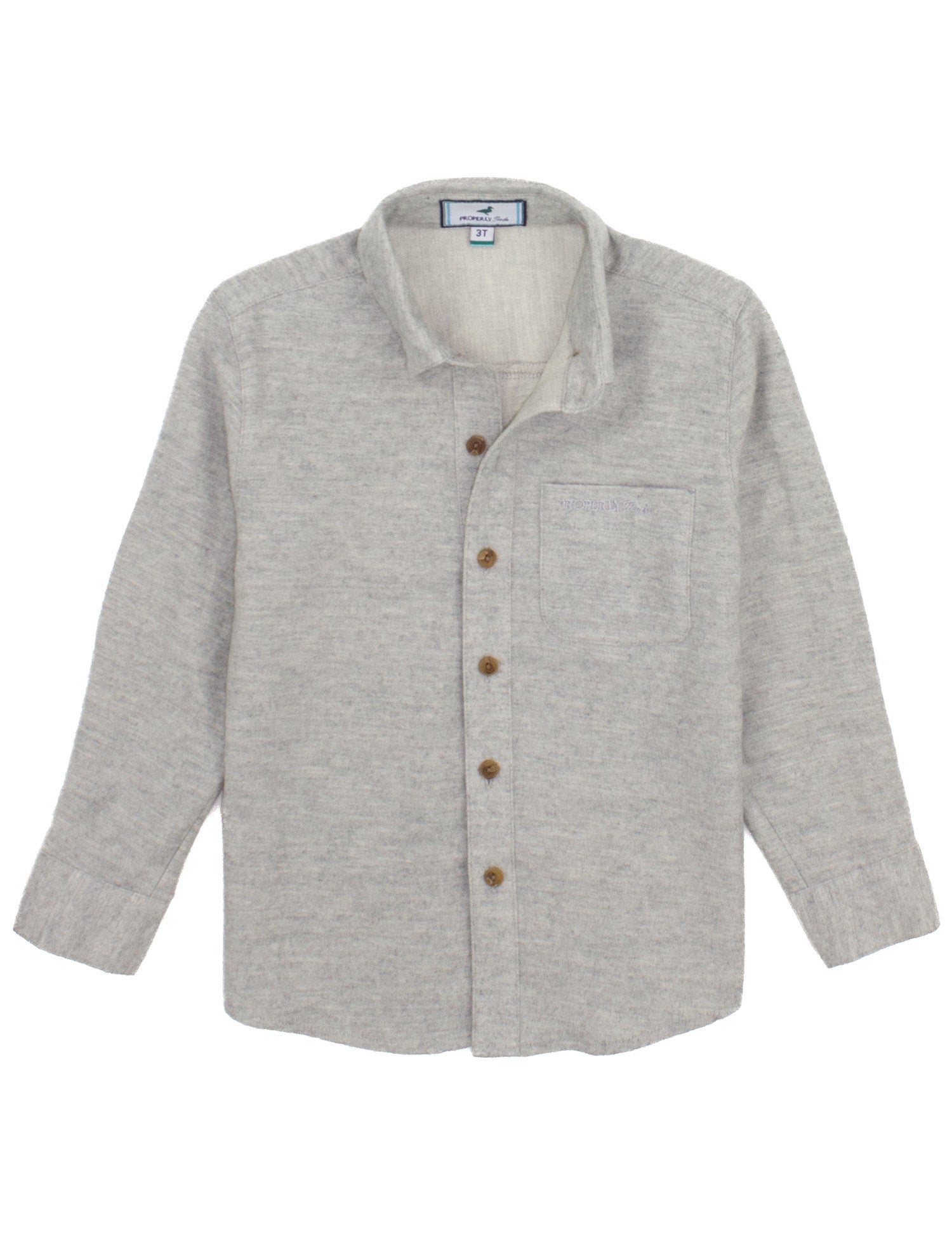 Boys Breeze Shirt LS Pewter