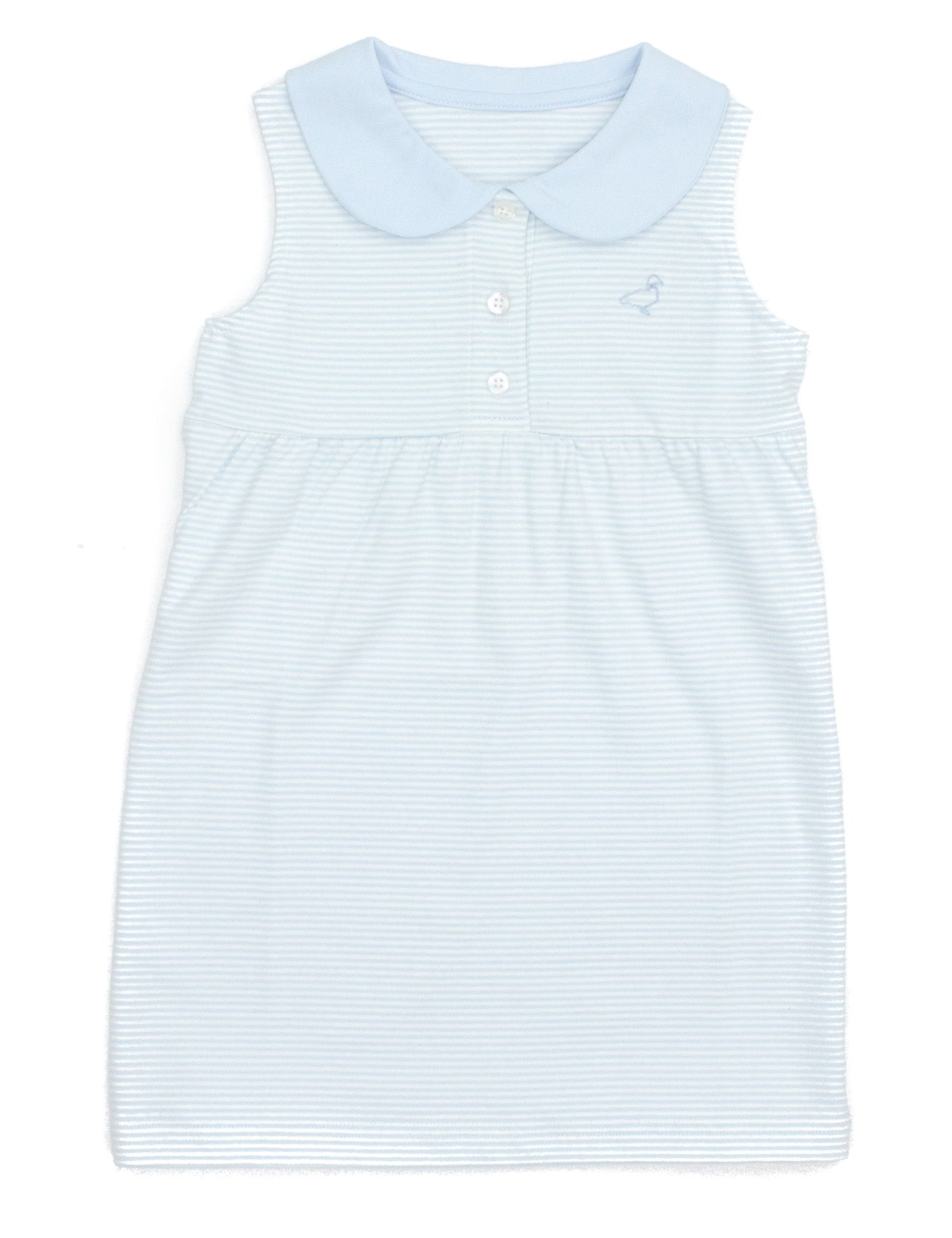 Girls Jackson Dress Powder Blue Stripe