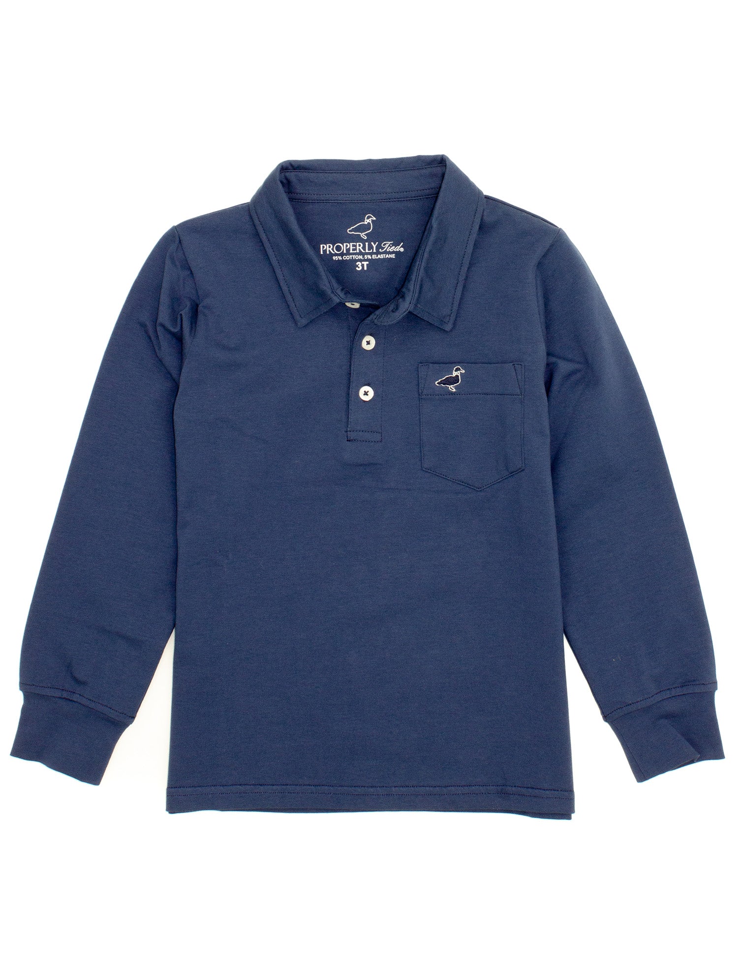 Boys Harrison Pocket Polo LS Navy